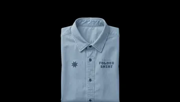 Folded Denim Shirt Mockup