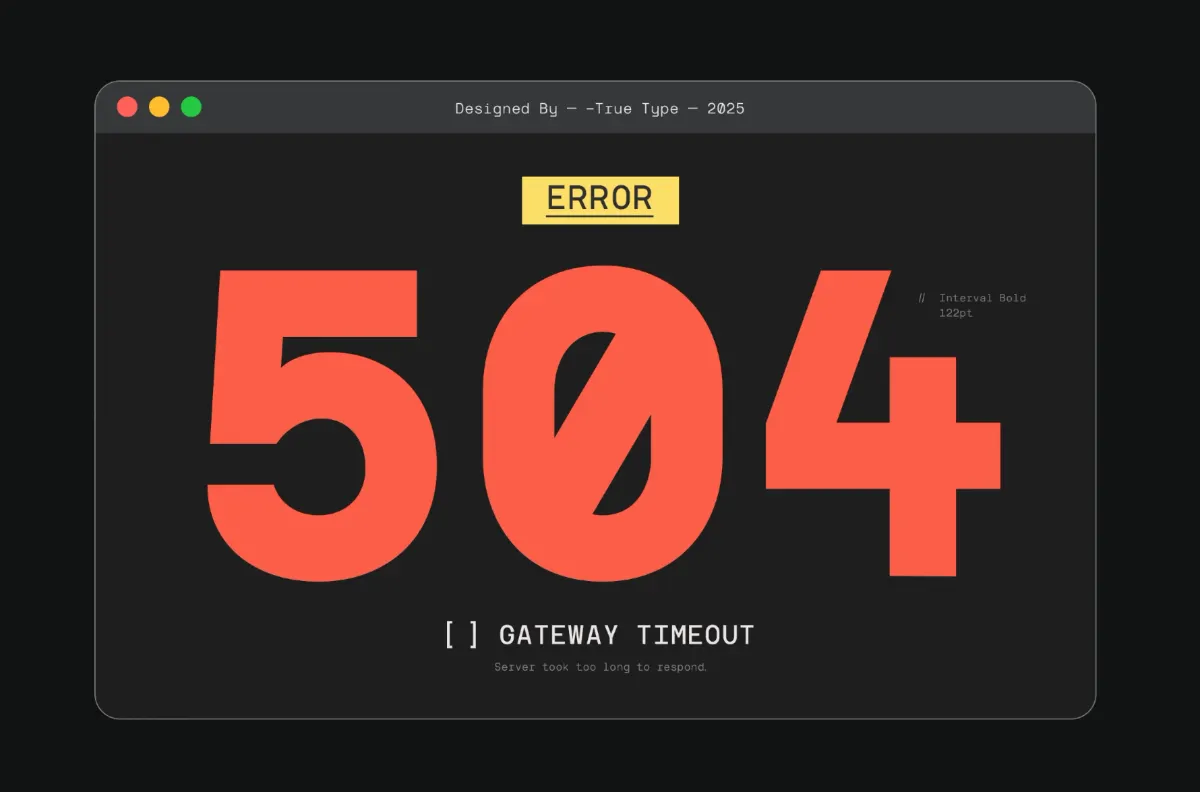 TRT Interval - Mono-Style Sans Font
