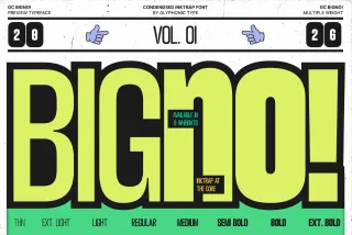 GC Bigno - Condensed Inktrap Grotesk Font