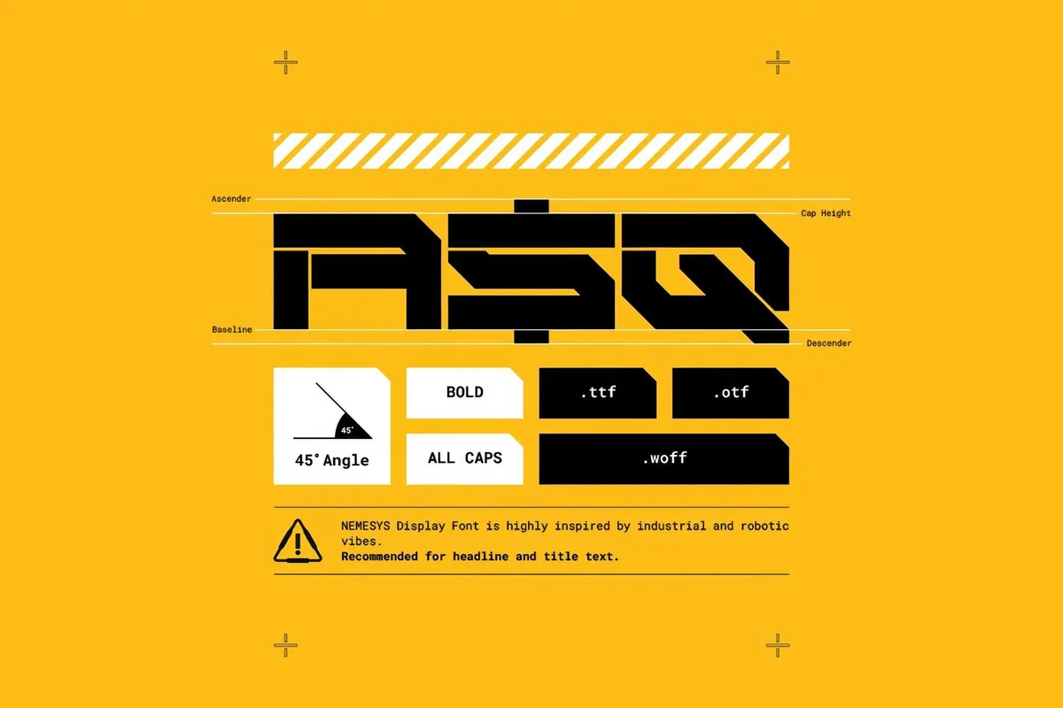 NEMESYS — Futuristic Cyberpunk Font