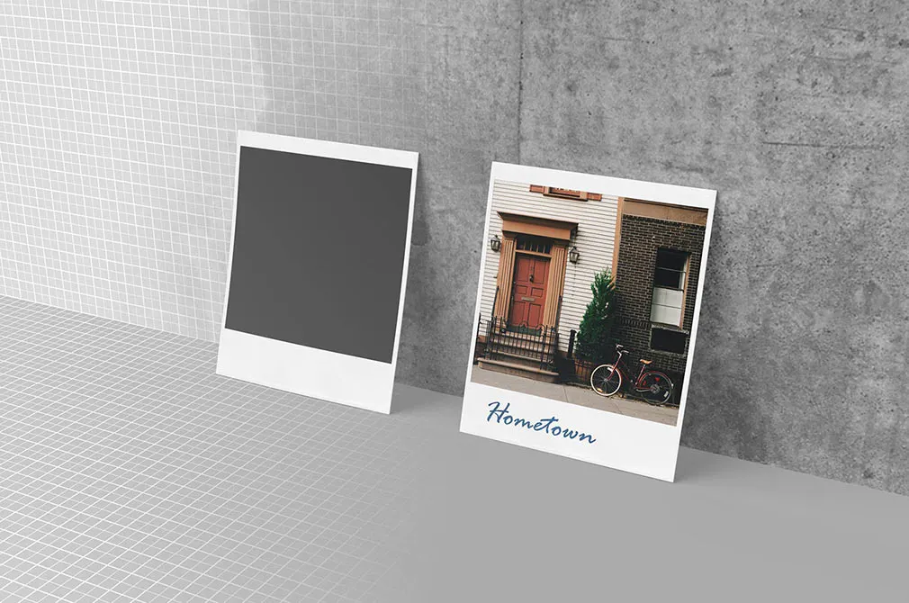 Realistic Polaroid Mockup Set