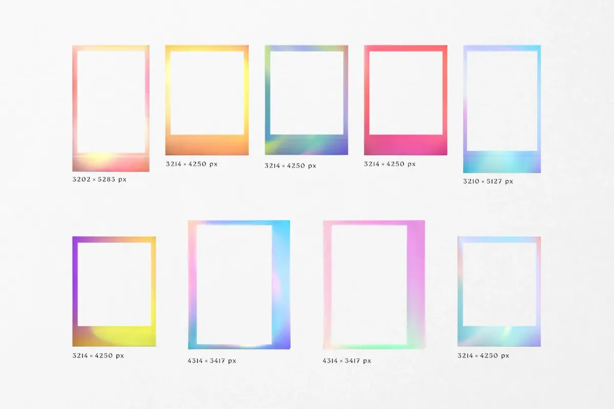 Gradient High Quality Film Frames