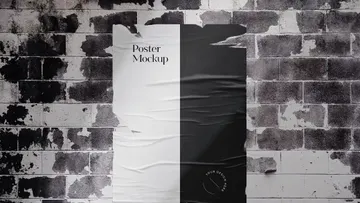 Grunge Ripped Poster Mockup