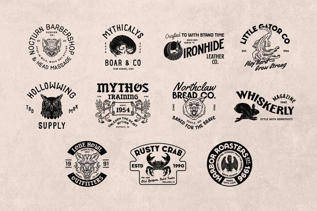 Vintage Logo and Badge Collection