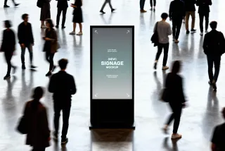 Vertical Digital Signage Mockup
