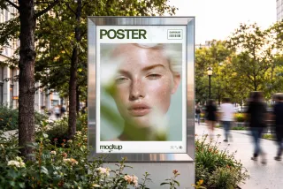 Outdoor Poster Stand Mockup