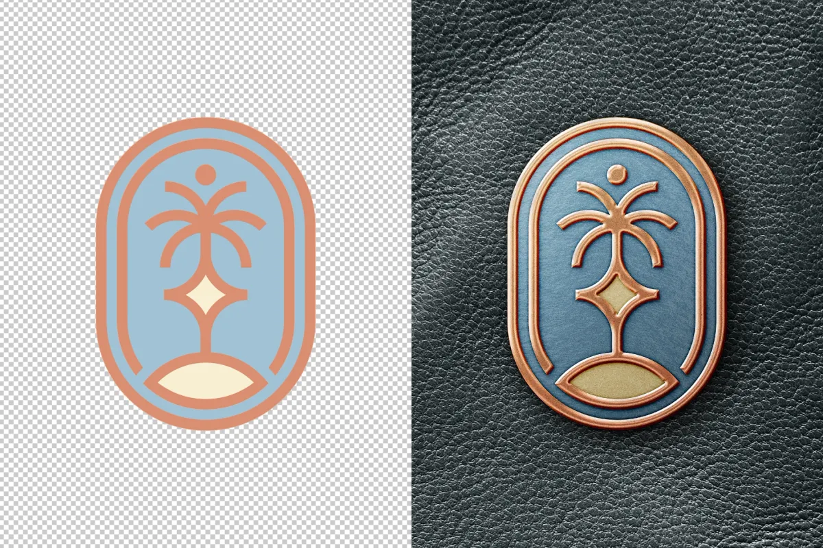 Logo Enamel Pin Mockup