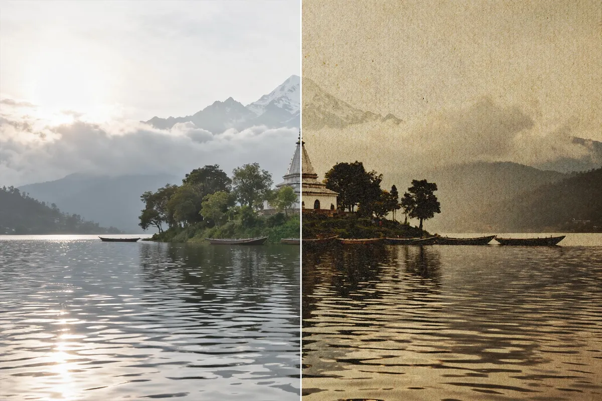 Trio Vintage Paper Textures Photo Effect