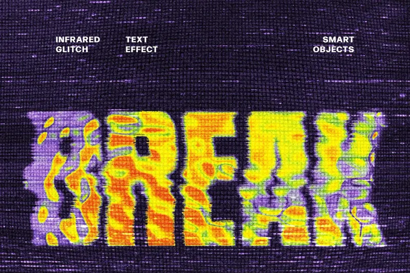 Infrared Glitch Text Effect