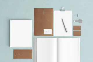 Powderblue Stationery Mockup