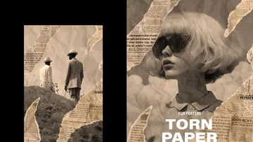 Retro Ripped Paper Poster Effect