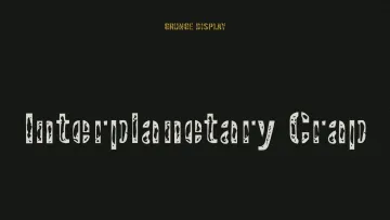 Interplanetary Crap - Grunge Military Font