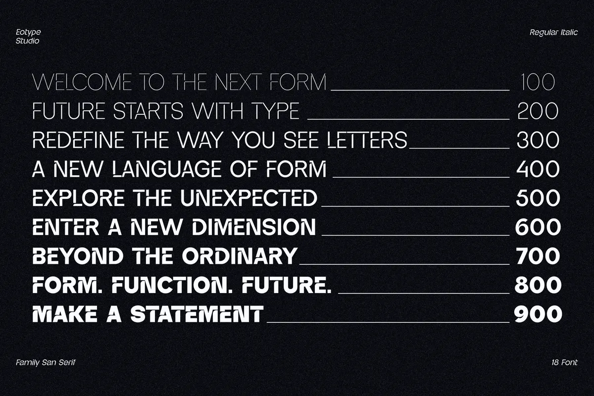 Jettic - Futuristic Sans Serif Font Family