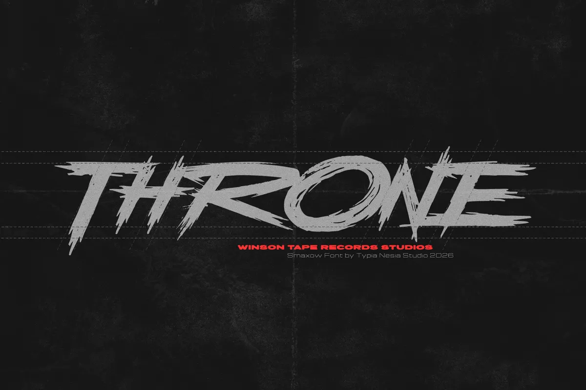 Smaxow - Brutal Rough Brush Font