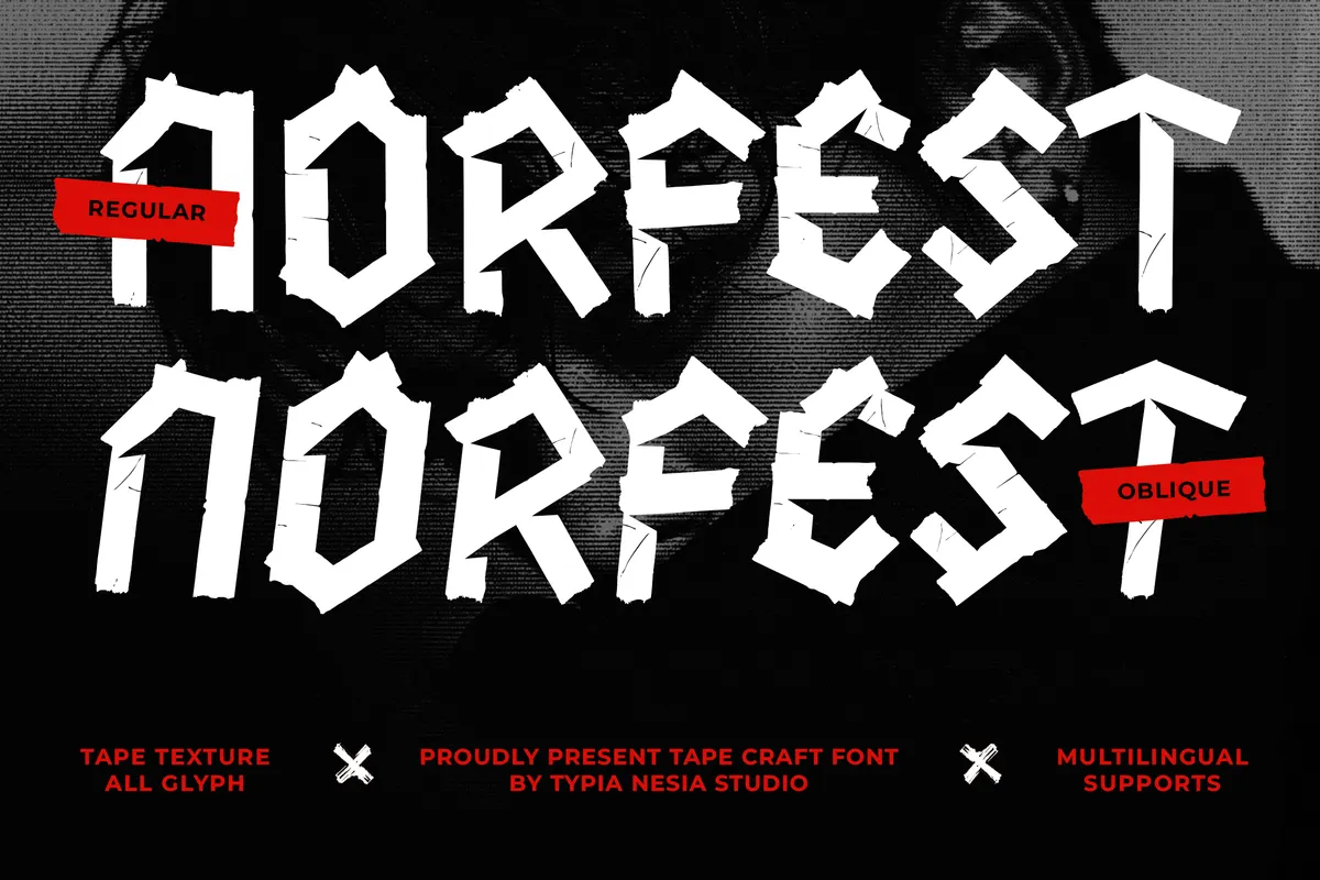 Norfest - Tape Craft Blackletter Display Font