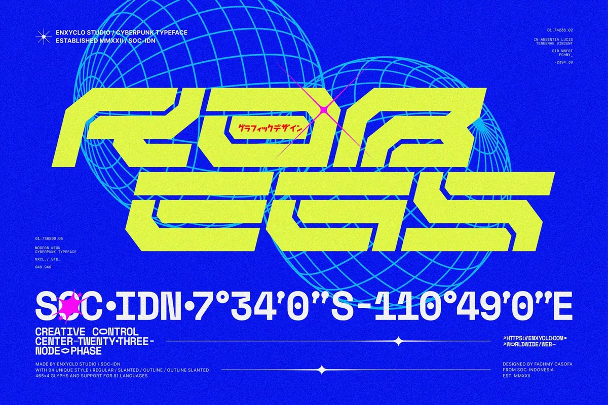 NCL RABEGS | Cyberpunk Font