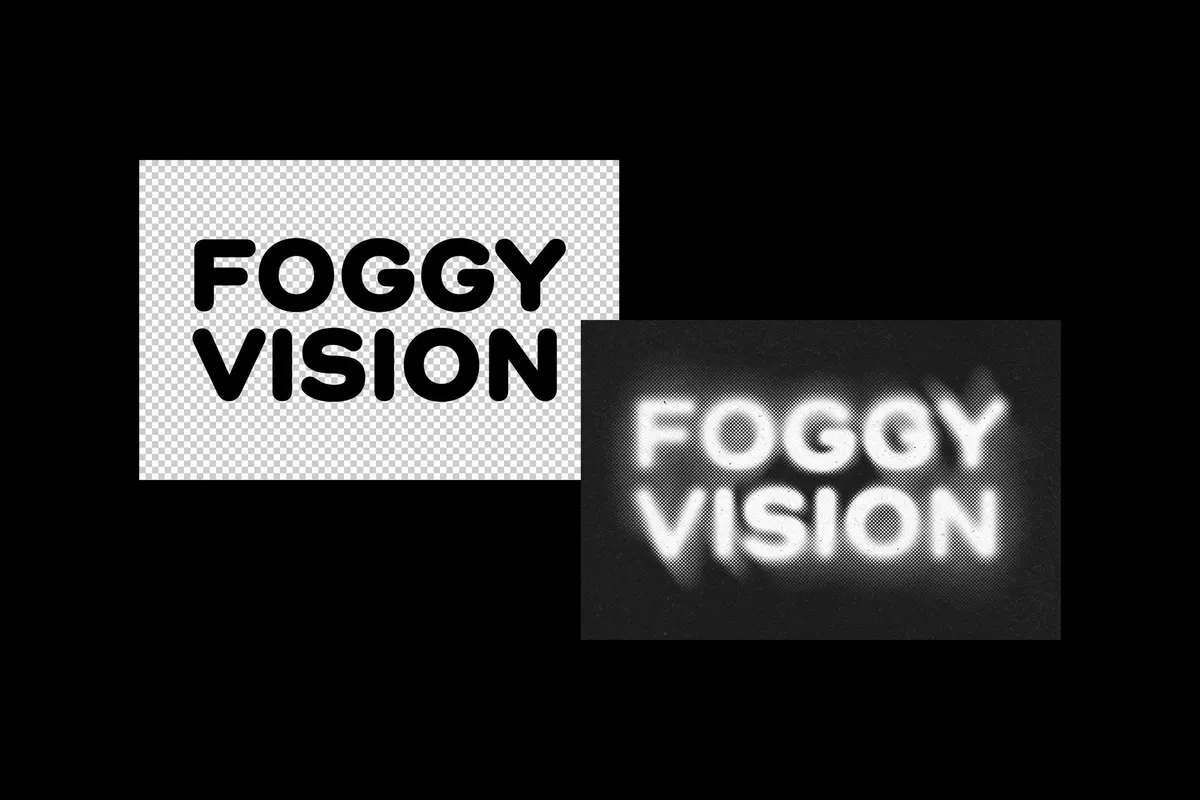Blurry Halftone Text Effect