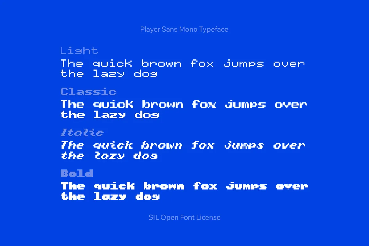 Player Sans Mono Typeface