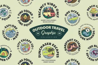 Outdoor Travel Vector Graphic Collection