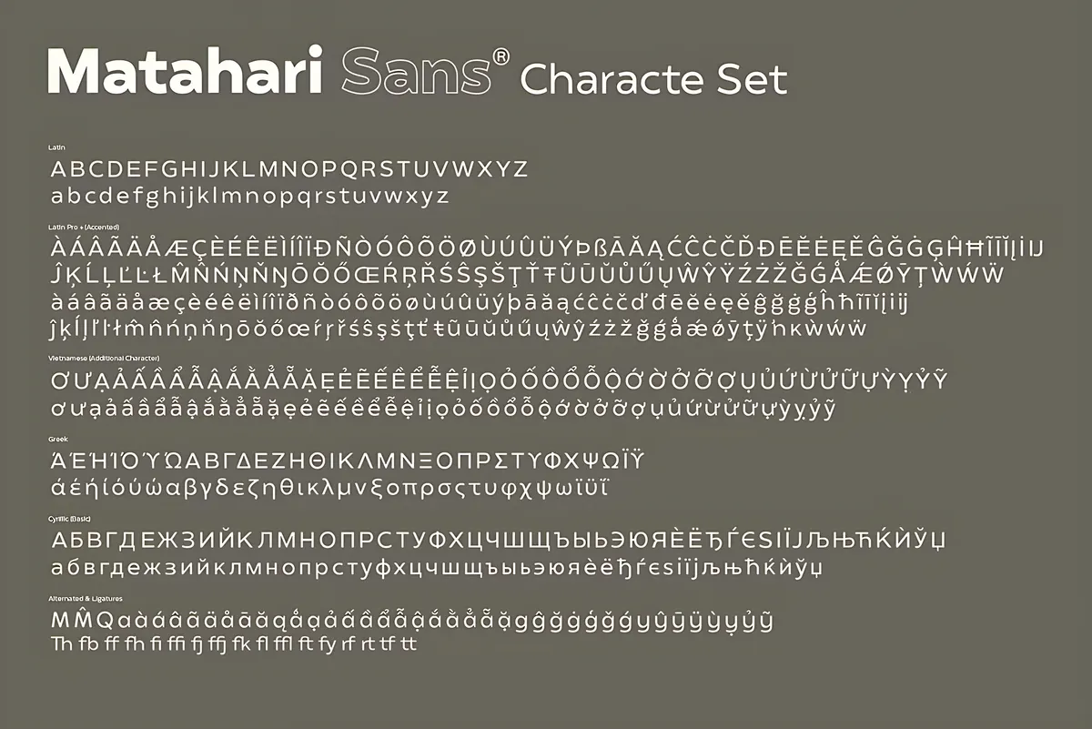 Matahari Sans Font Family