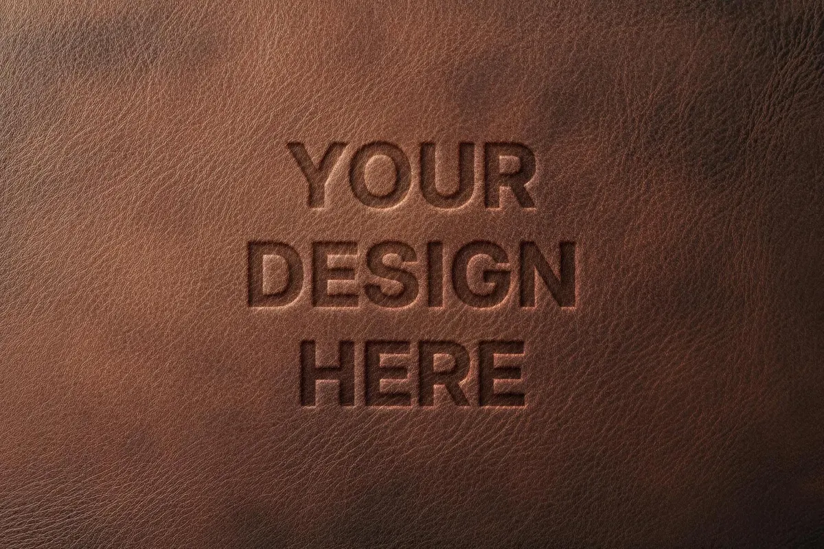 Leather Pressed Logo Mockup