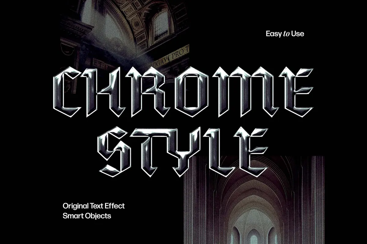 Chrome Text Effect