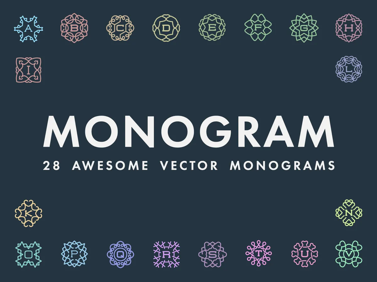 56 Awesome Vector Monograms