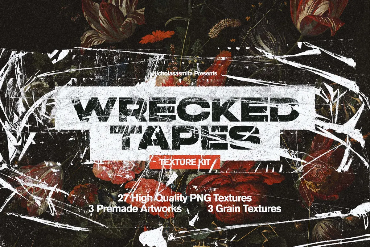 Wrecked Duct Tape Texture Set