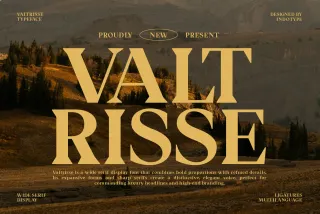 Valtrisse - Wide Serif Display Font