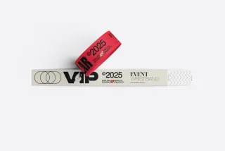 Paper Wristband Mockup Top View