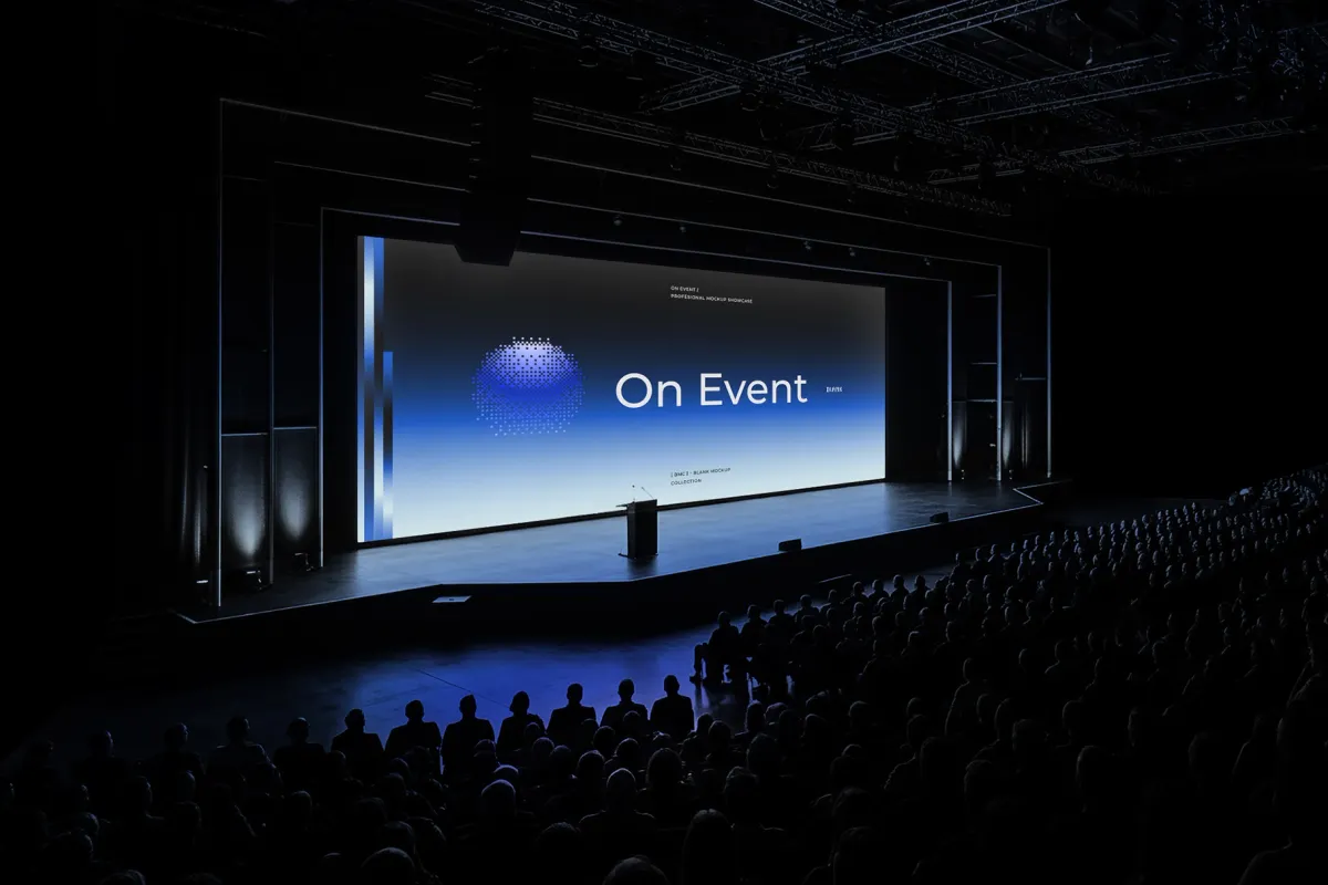 Conference Stage Screen Mockup