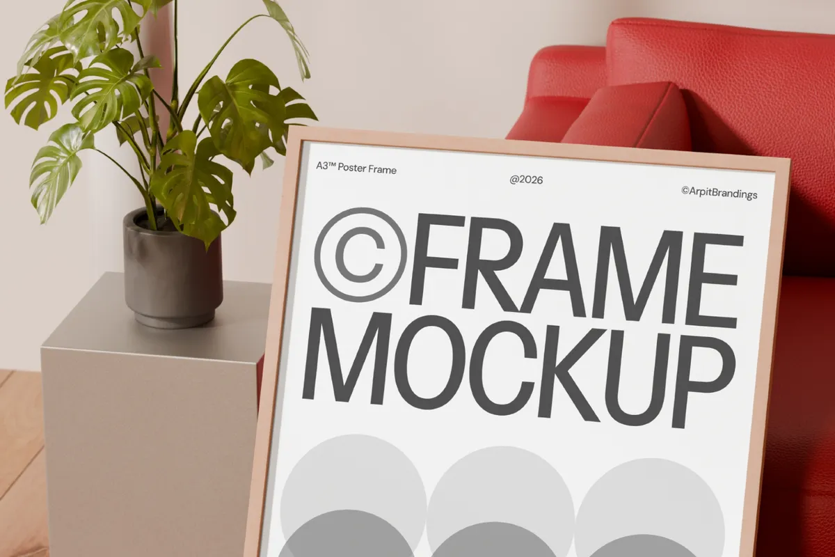 A3 Poster Frame Mockup