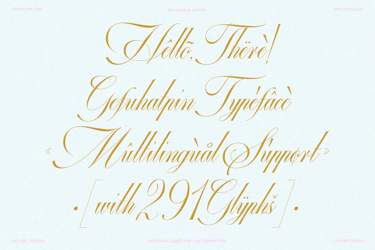 GEFUHATPIN — Elegant Calligraphy Font