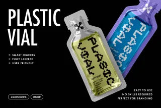 Plastic Vial Mockup