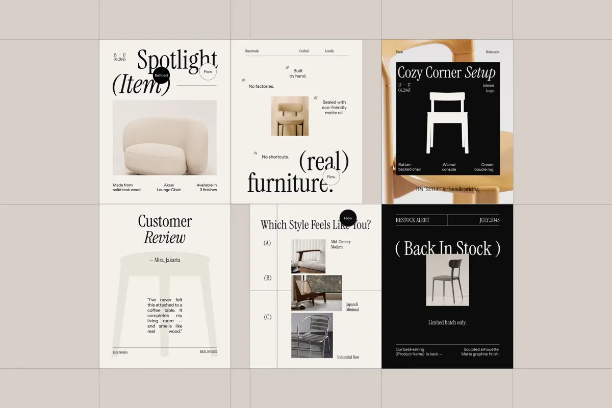 Furmee - Furniture Instagram Affinity Template
