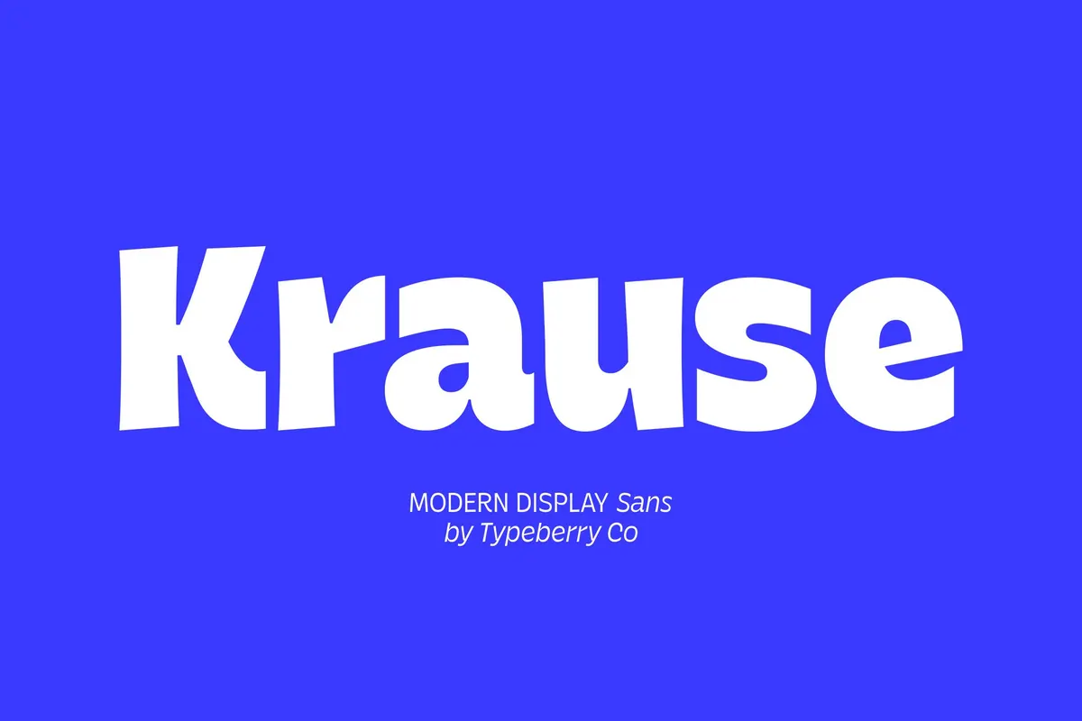 Krause - Playful Sans Serif Display Font Family