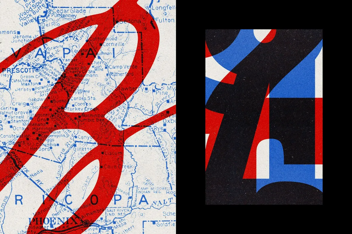 Overprint Retro Text Effect