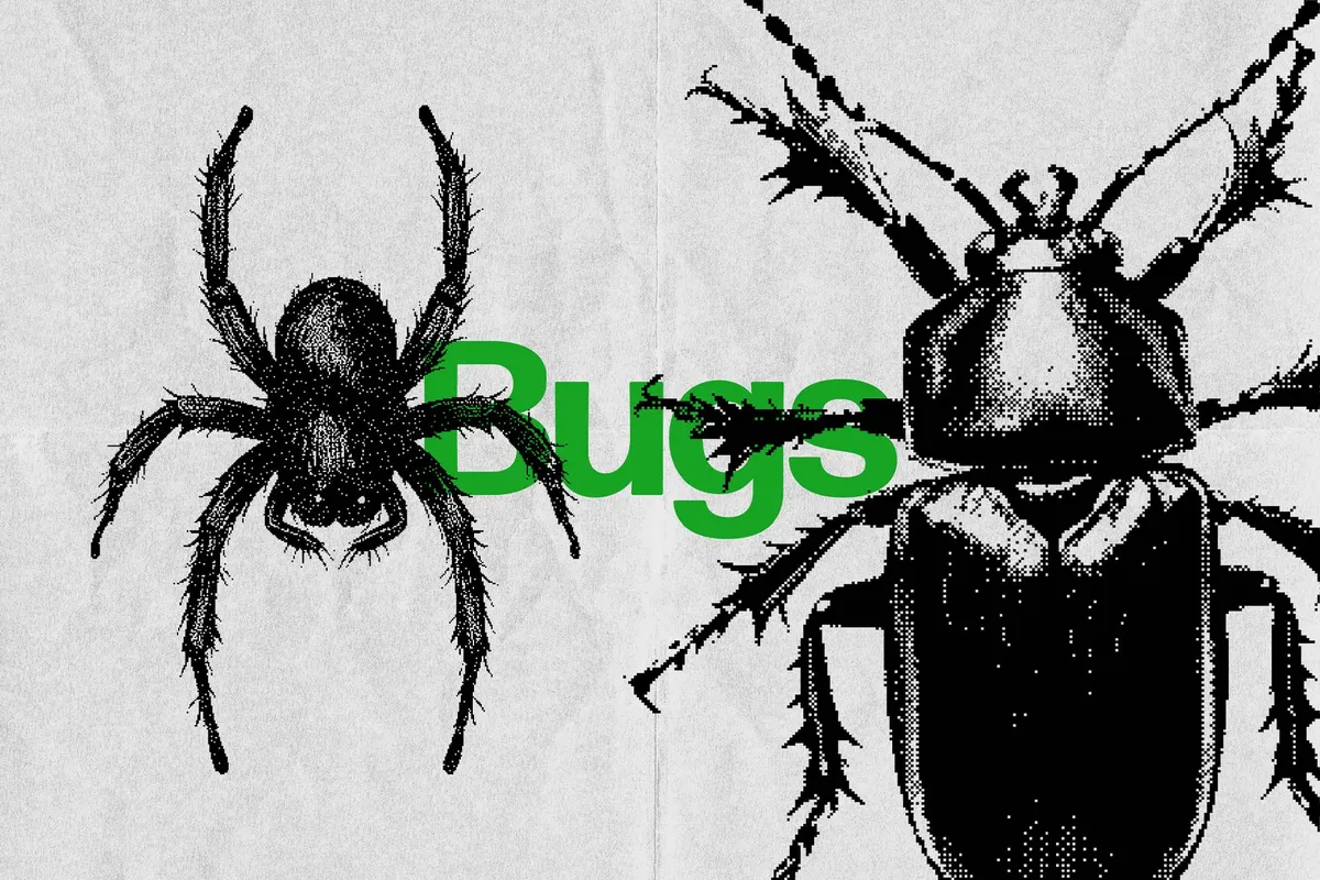 Bugs Dithering Bitmap Vector Shapes