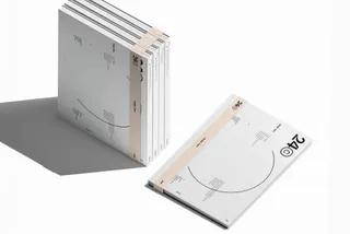 Minimalist Hardcover Book Set Mockup