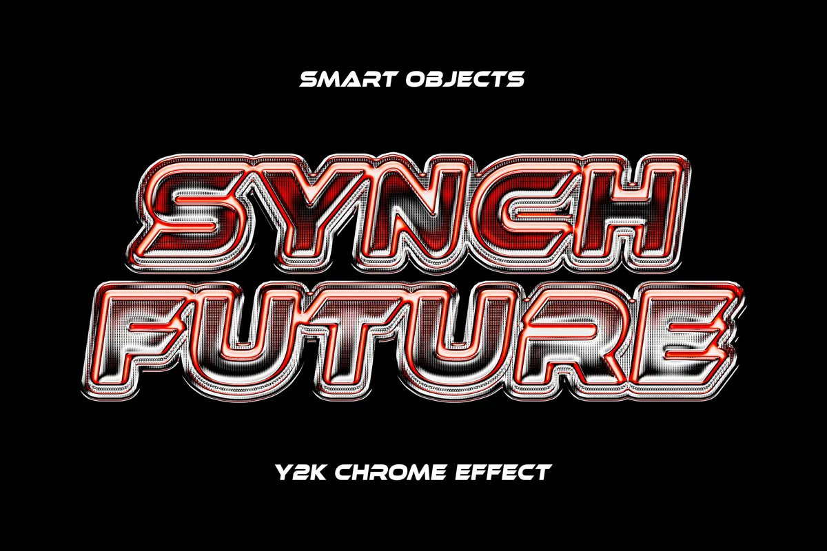 Y2K Chrome Text Effect