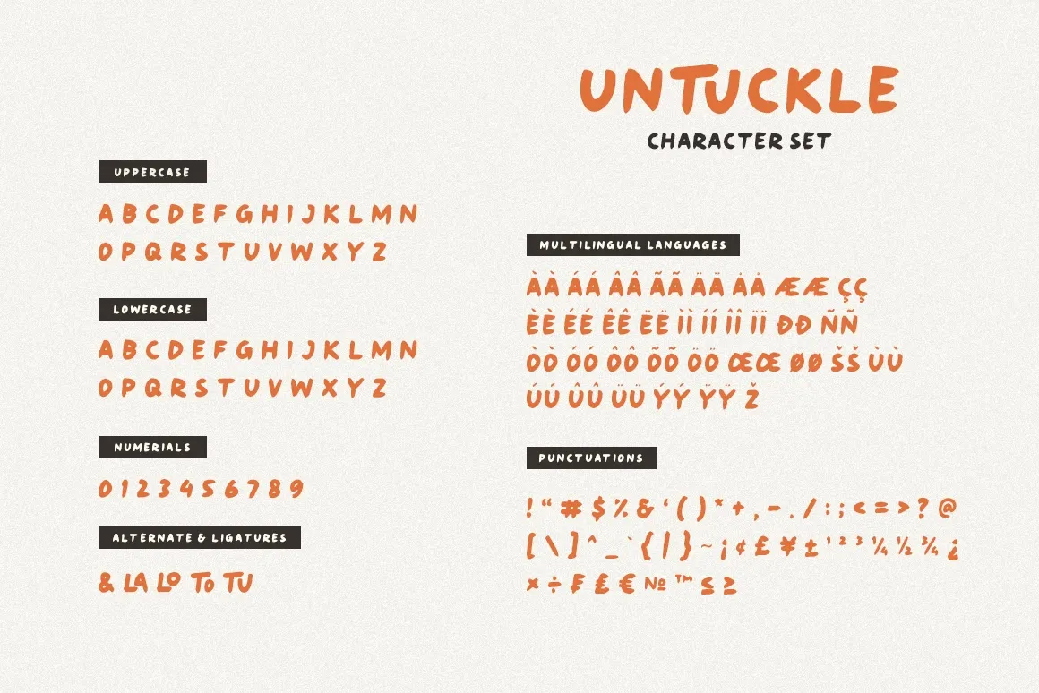 Untuckle - Playful Handwritten Font