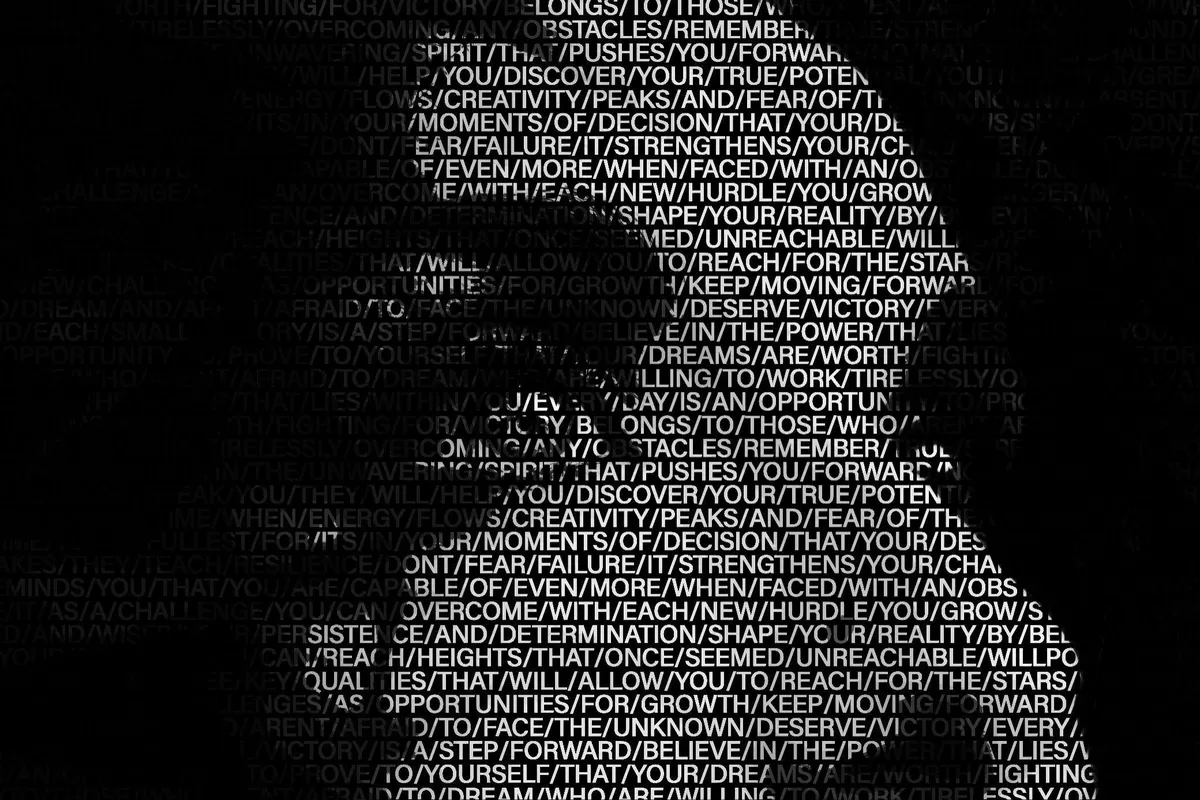 Text Portrait Photo Effect