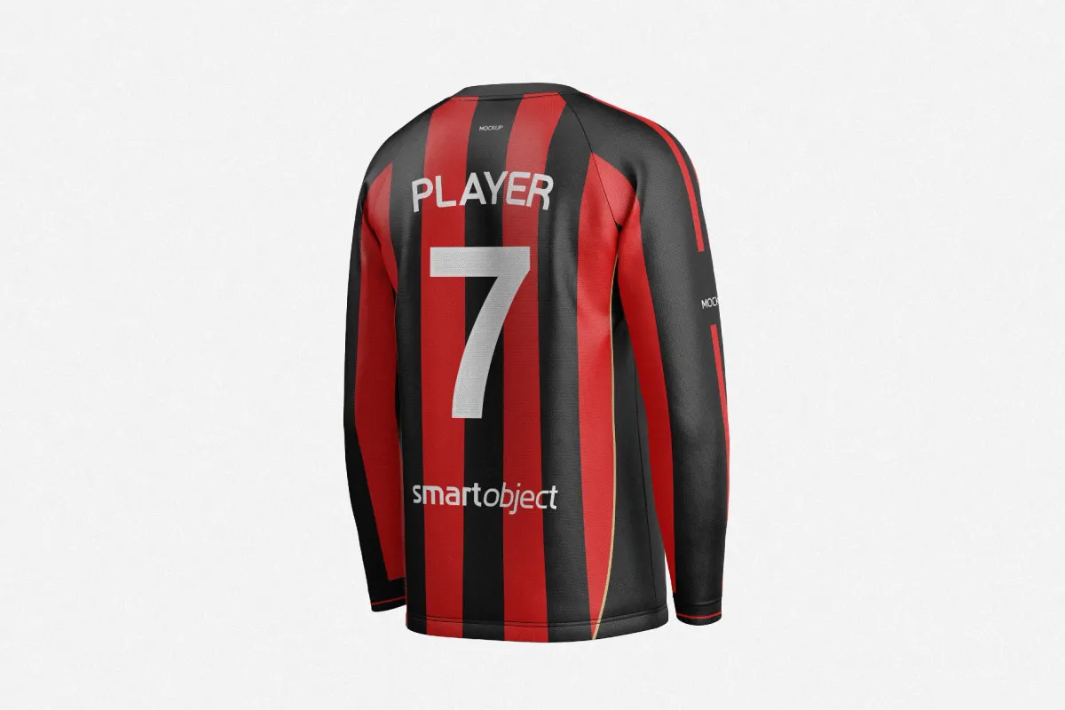 Long Sleeve Soccer Jersey Mockup