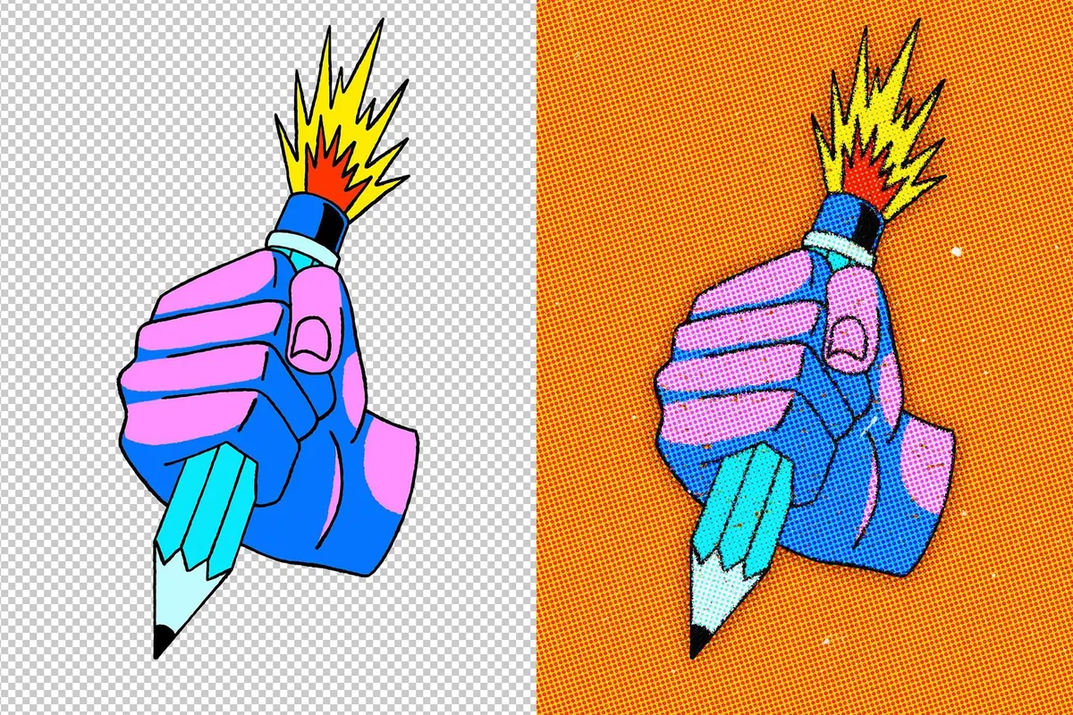 Retro Zine Print Effect