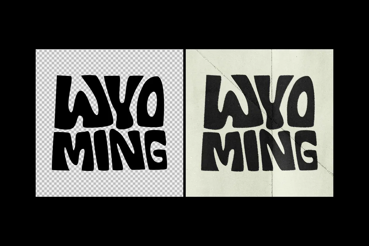 Worn Print Text & Logo Effect