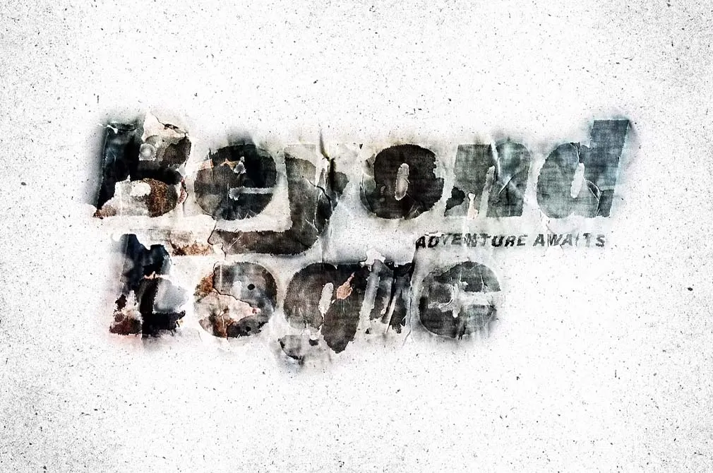 Grunge Distortion Text & Logo Mockup