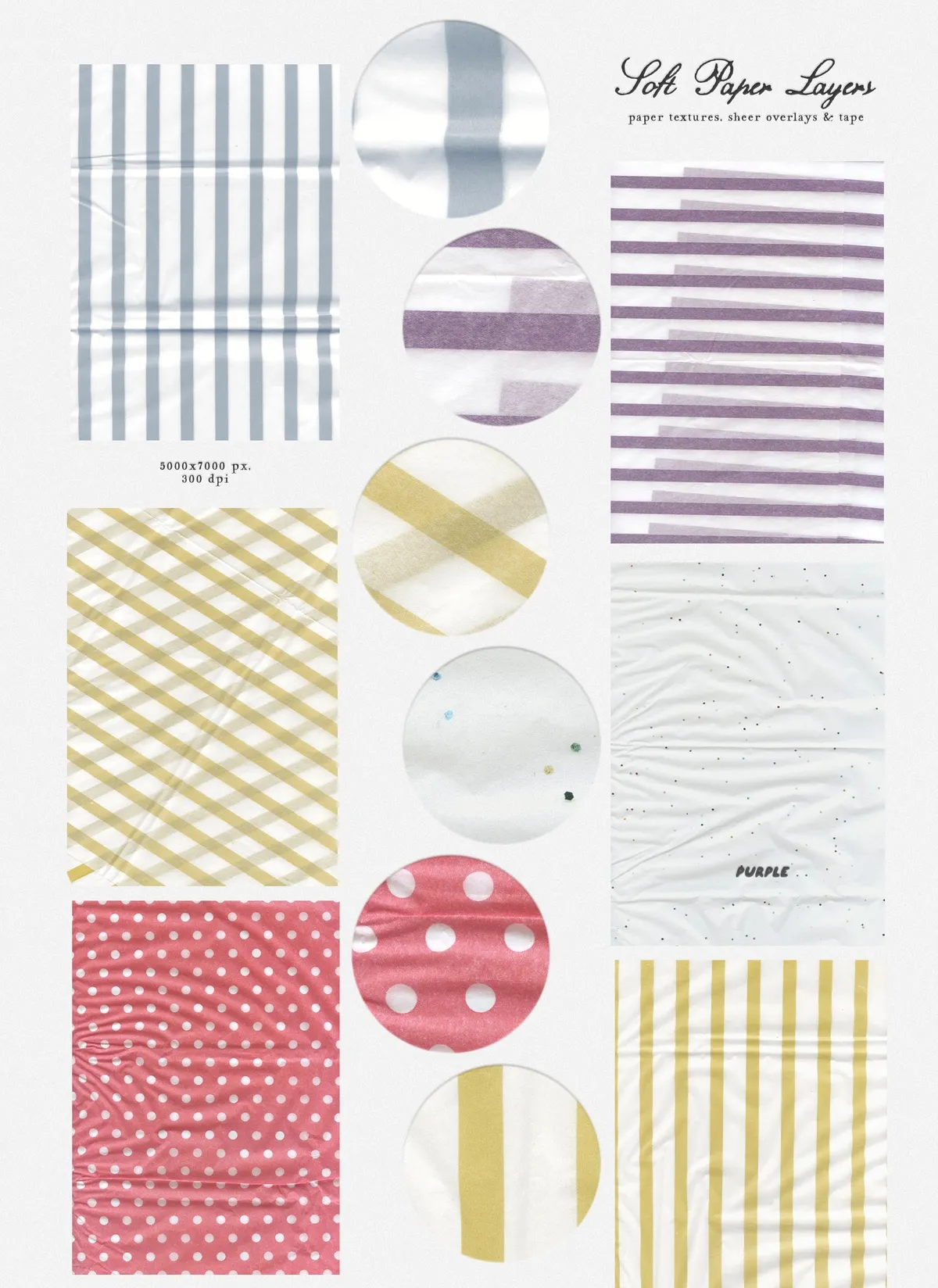 Soft Paper Layers: Textures & Tape