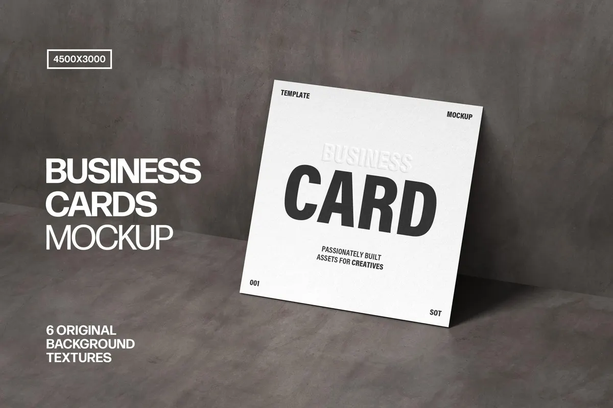 Square Business Card Mockup