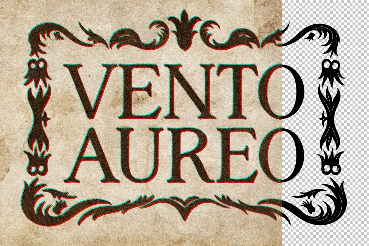 Two Color Overprint Text Effect