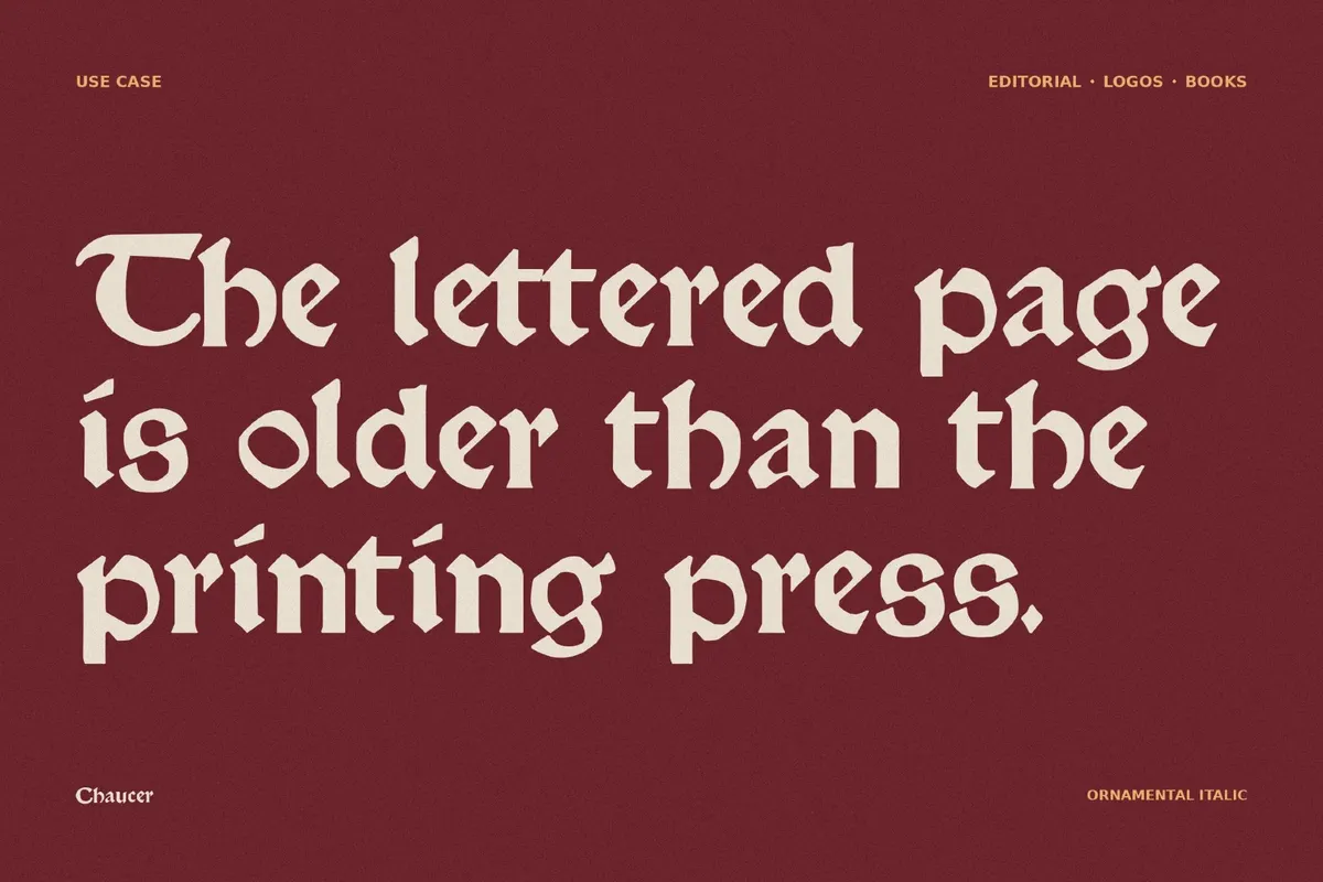 Chaucer - Medieval Book Font